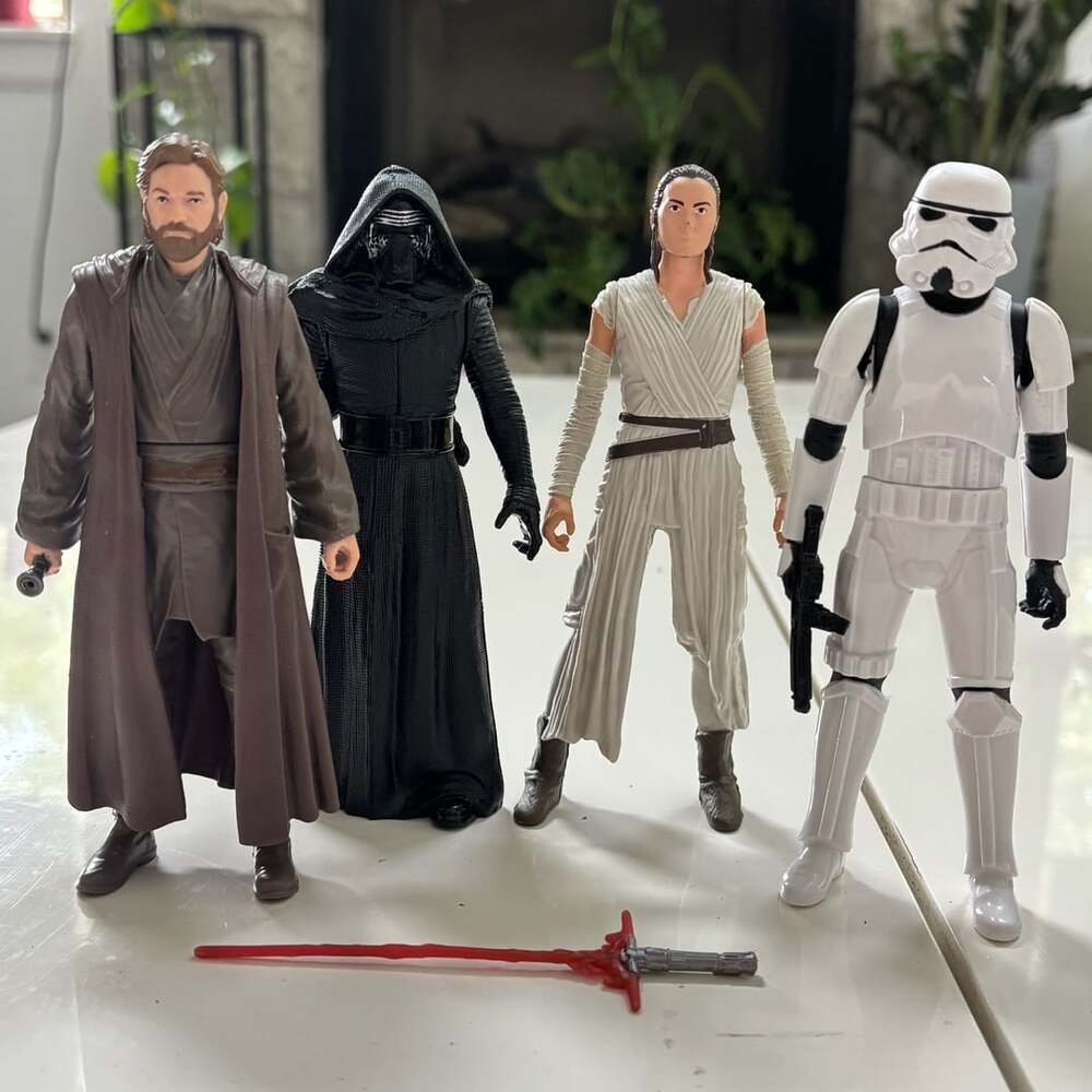 Star Wars Hasbro 12-Inch Action Figures Lot of 4 Kylo Ren Obi-Wan Rey